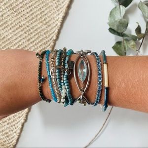 BRACELET STACK | sky blue set